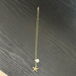NWT Mahina Hawaii Fashion 18" Gold Chain Necklace Starfish Sea Star Pendant